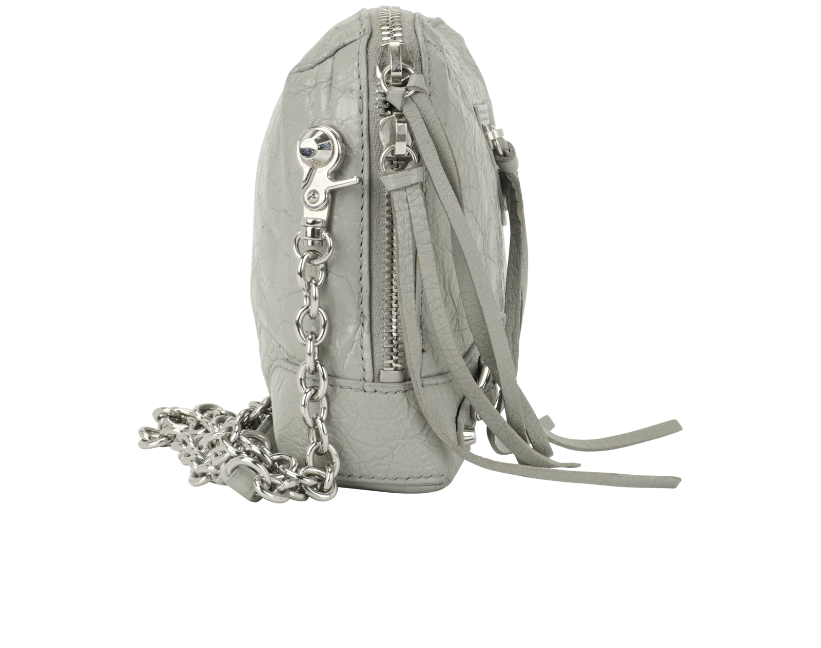 Mini City Crossbody, &pound;250, Handbags, Grey, Leather, Side view